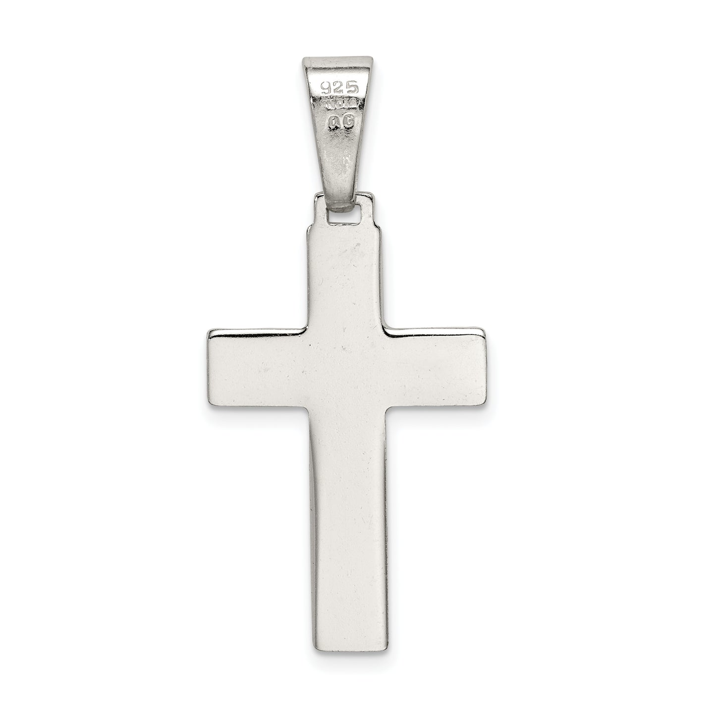 Sterling Silver Polished Cross Pendant