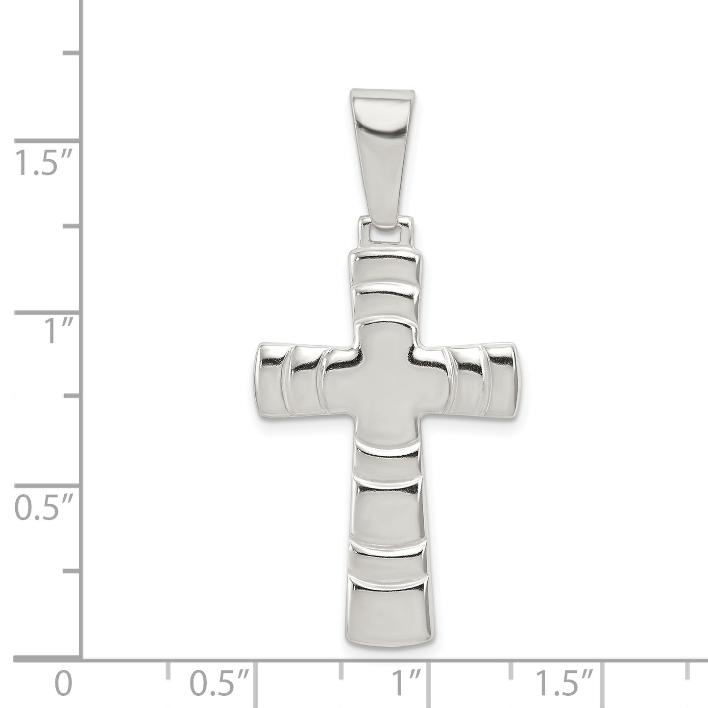 Sterling Silver Polished Cross Pendant