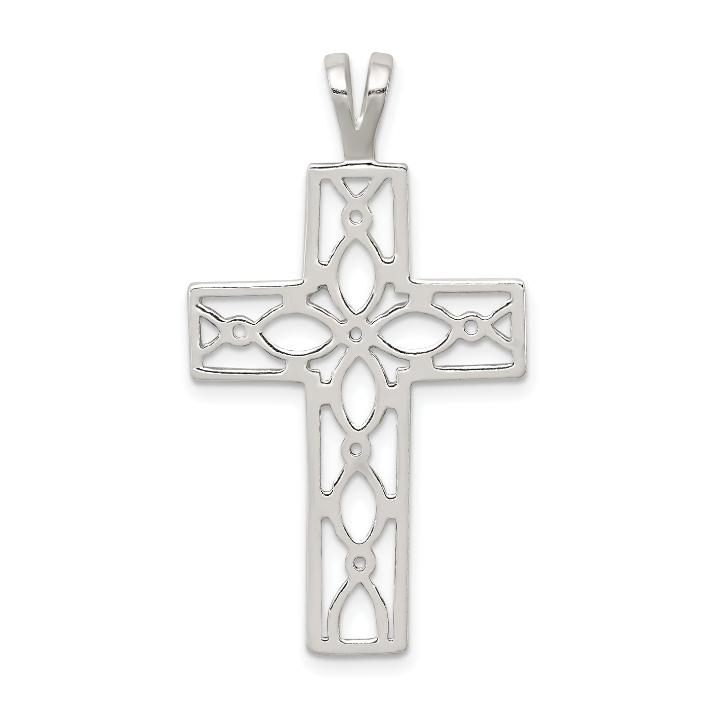 Sterling Silver Polished Cross Pendant