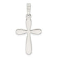 Sterling Silver Polished And Textured Cross Pendant