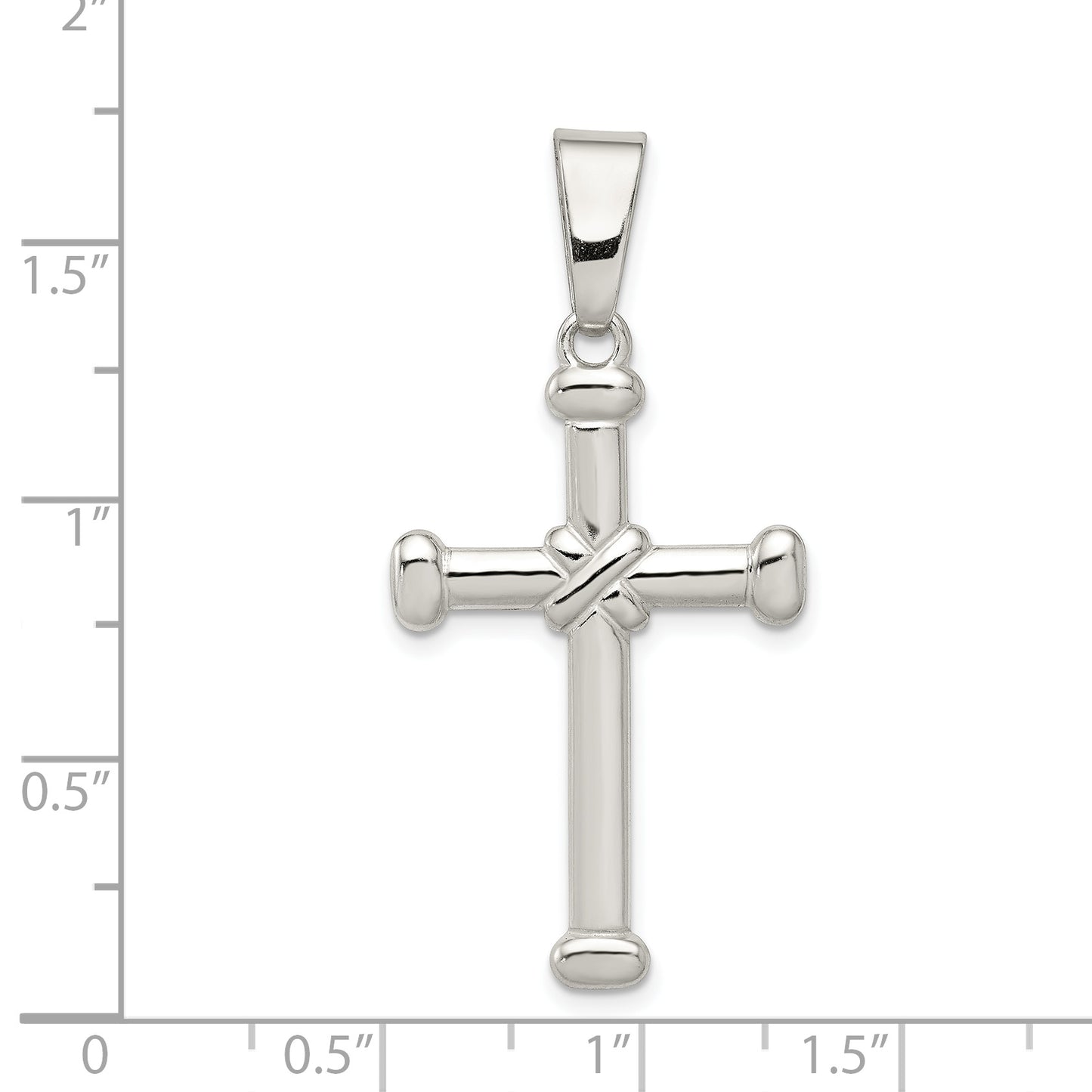 Sterling Silver Polished Cross Pendant