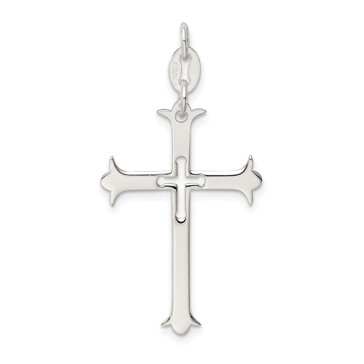 Sterling Silver Polished Cross Pendant