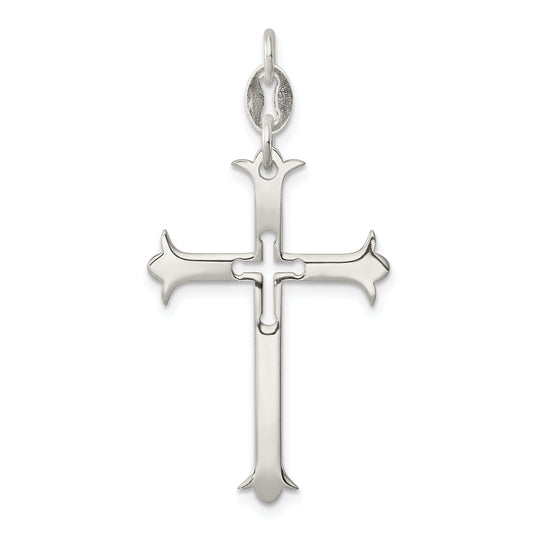 Sterling Silver Polished Cross Pendant