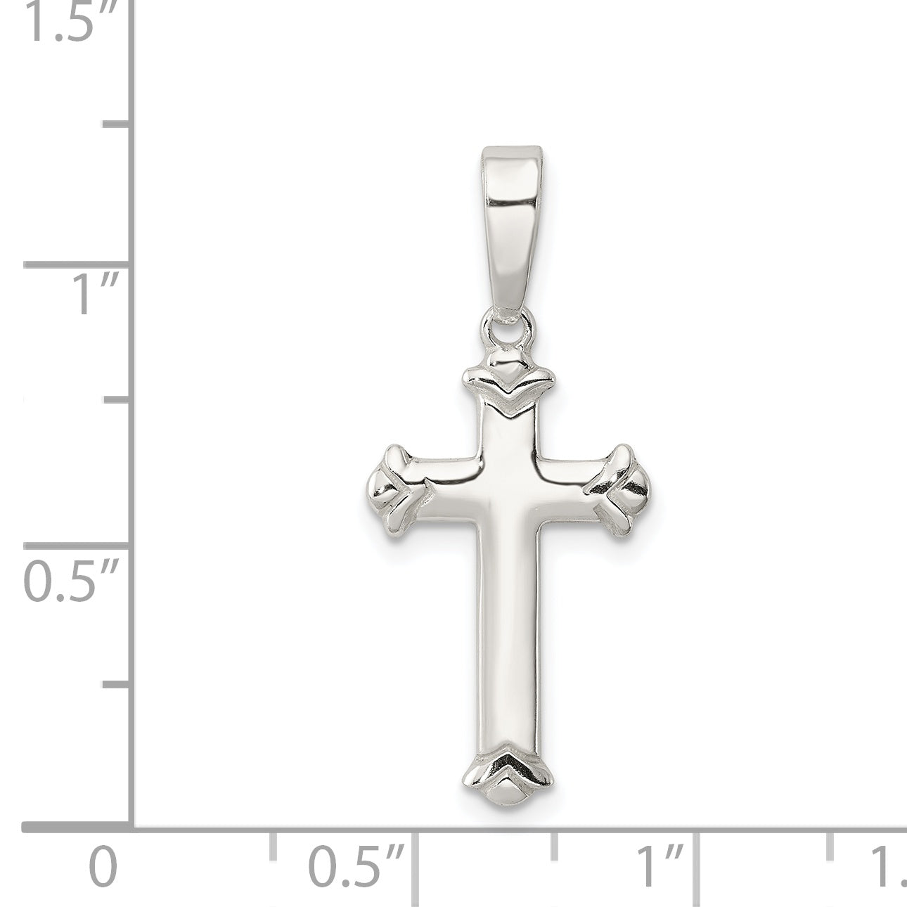 Sterling Silver Polished Cross Pendant