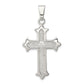 Sterling Silver Polished And Textured Cross Pendant