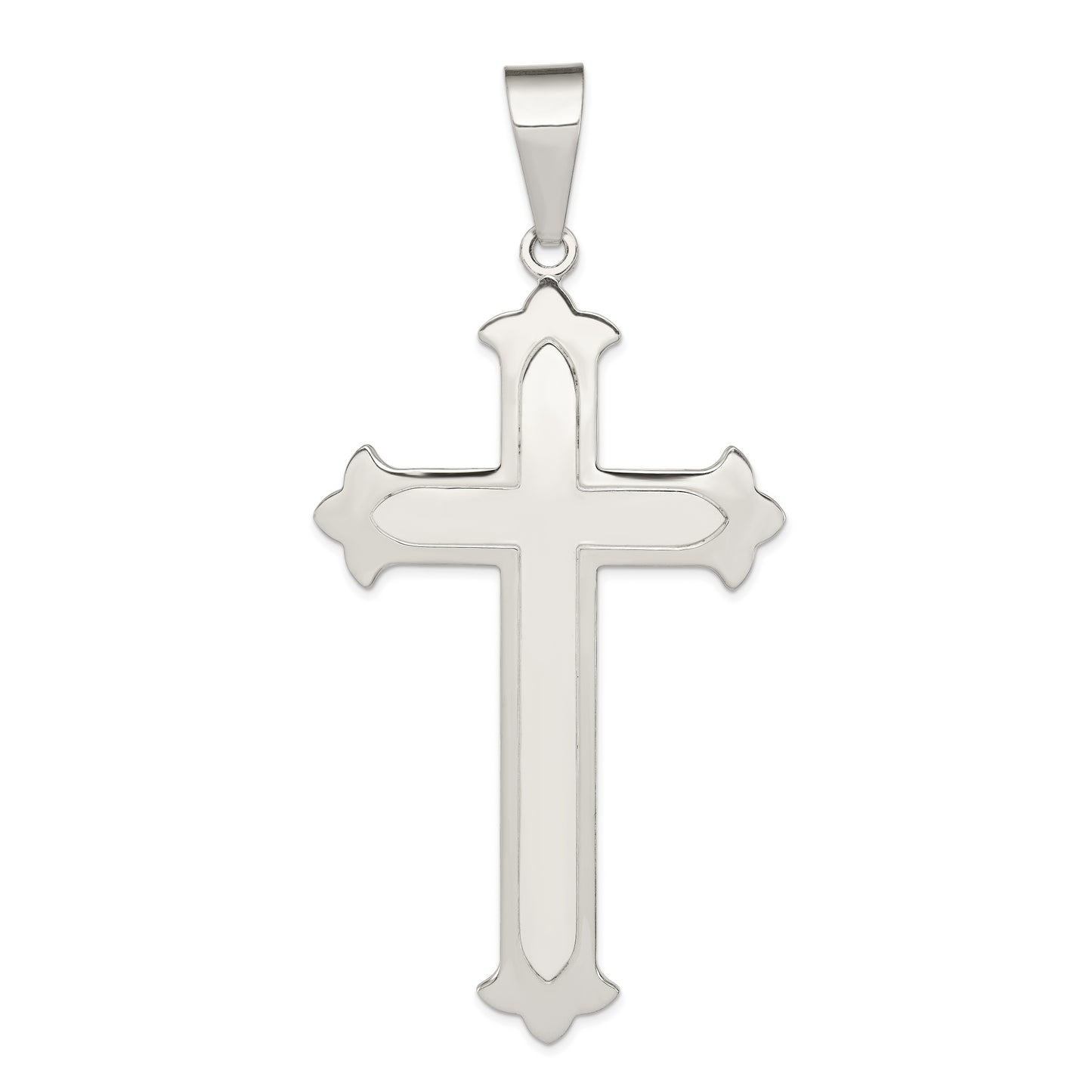 Sterling Silver Polished Cross Pendant