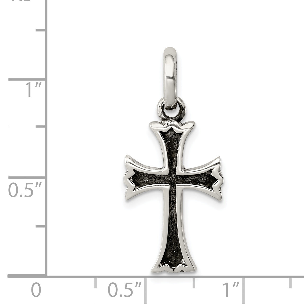 Sterling Silver Antiqued Cross Pendant