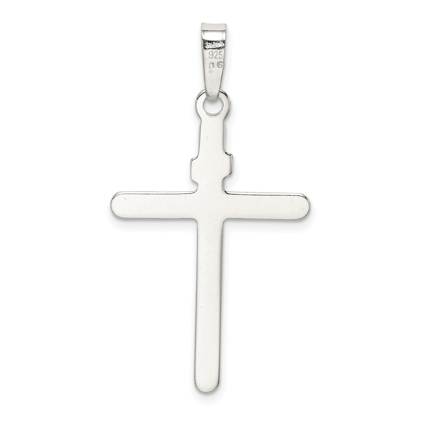 Sterling Silver Polished Inri Cross Pendant