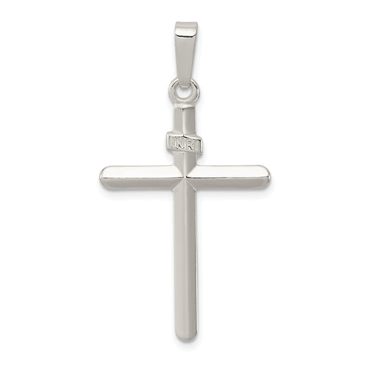 Sterling Silver Polished Inri Cross Pendant