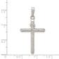 Sterling Silver Polished And Textured Inri Cross Pendant