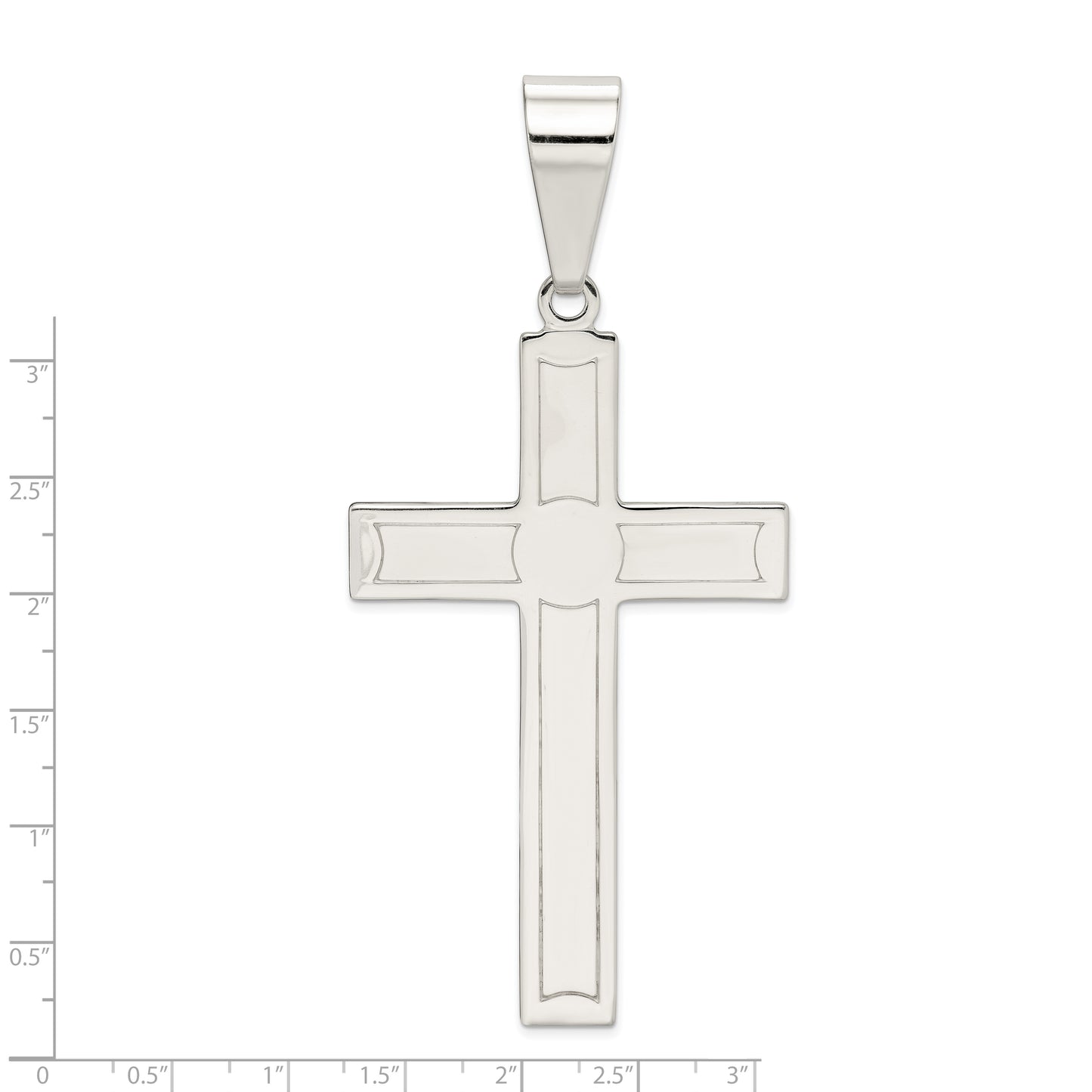 Sterling Silver Polished Cross Pendant