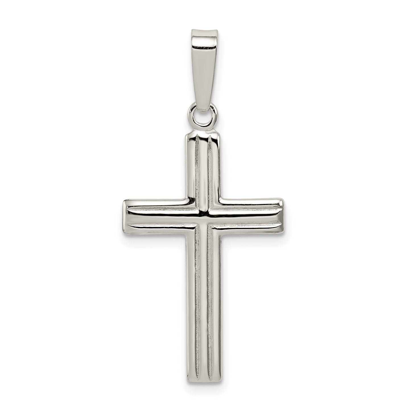 Sterling Silver Polished Cross Pendant