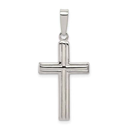 Sterling Silver Polished Cross Pendant