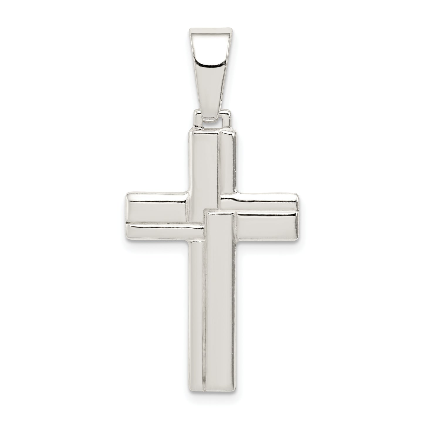 Sterling Silver Polished Cross Pendant