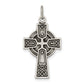 Sterling Silver Antiqued Satin Celtic Cross Pendant