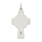 Sterling Silver Antiqued Satin Irish Cross Pendant