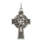 Sterling Silver Antiqued Satin Irish Cross Pendant