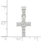 Sterling Silver Cz Cross Pendant