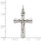 Sterling Silver Satin Antiqued Crucifix Pendant