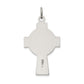 Sterling Silver Antiqued Satin Irish Crucifix Cross Pendant