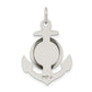 Sterling Silver Antiqued Satin St Christopher Anchor Medal Pendant