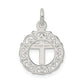 Sterling Silver Circle & Cross Pendant