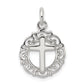 Sterling Silver Circle & Cross Pendant