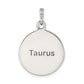 Sterling Silver Polished Antique Finish Taurus Horoscope Zodiac Pendant