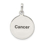 Sterling Silver Polished Antique Finish Cancer Horoscope Zodiac Pendant