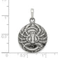 Sterling Silver Polished Antique Finish Cancer Horoscope Zodiac Pendant