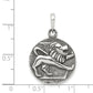 Sterling Silver Polished Antique Finish Leo Horoscope Zodiac Pendant