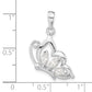 Sterling Silver Cz Butterfly Pendant