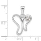 Sterling Silver Cz Butterfly Pendant