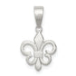 Sterling Silver Polished Fleur De Lis Pendant