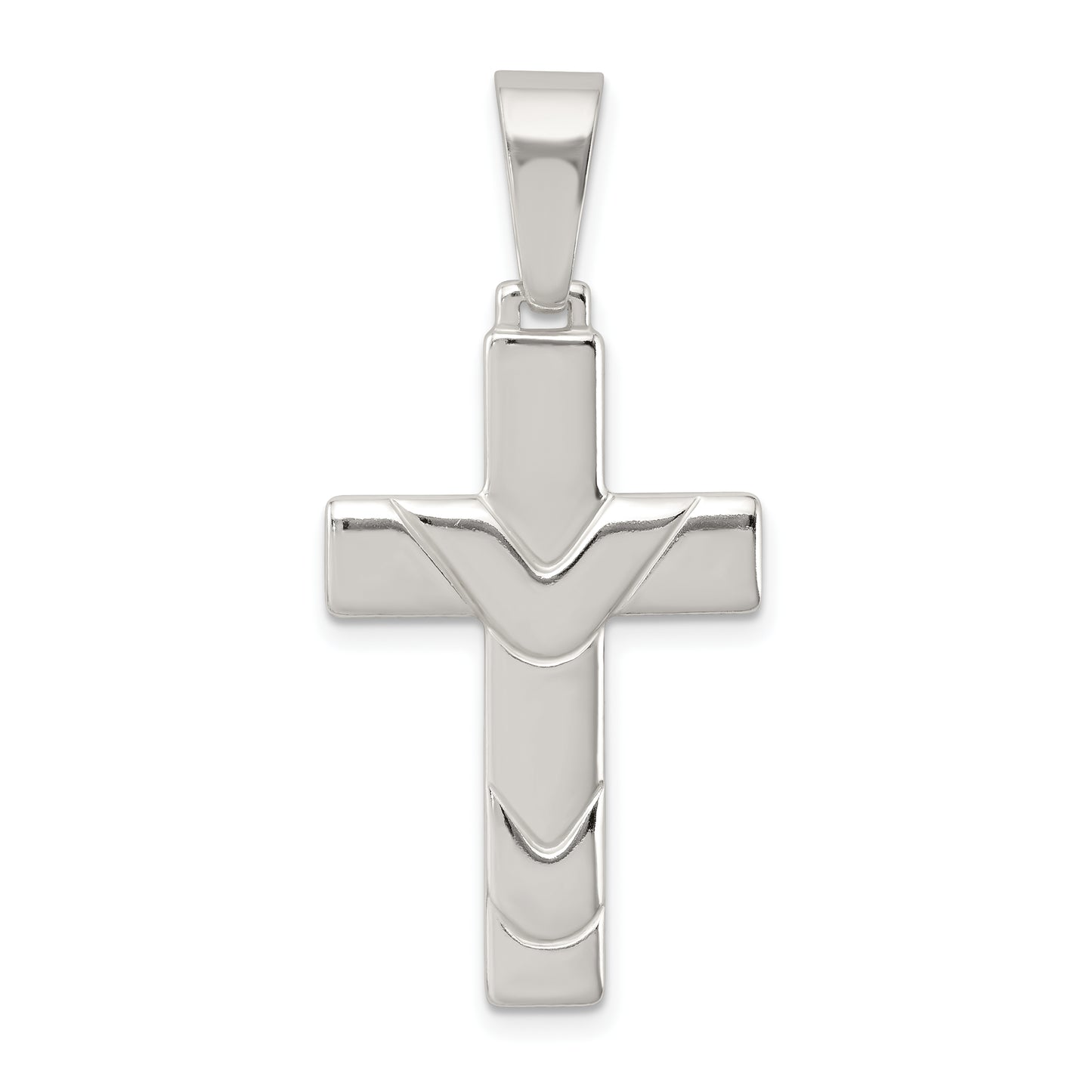 Sterling Silver Polished Cross Pendant