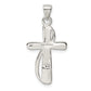 Sterling Silver Polished Cross Pendant