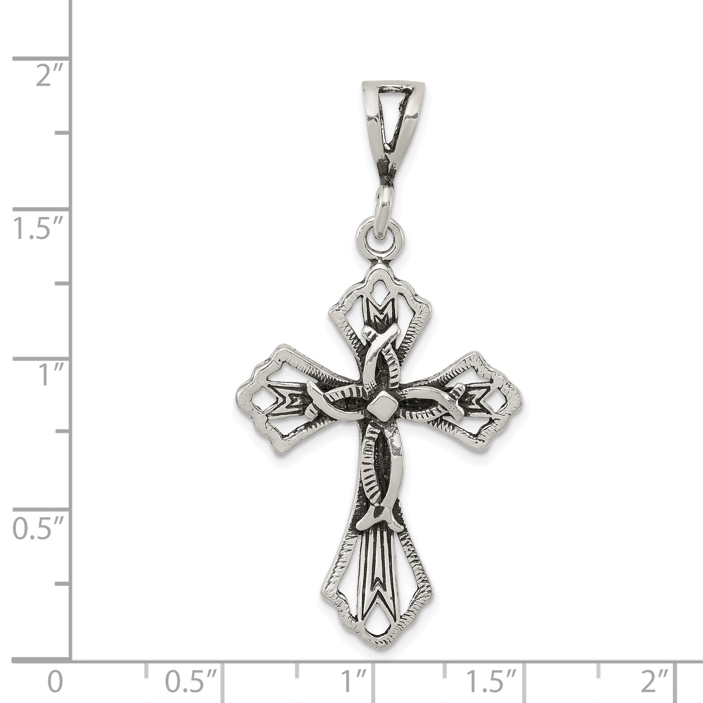 Sterling Silver Antiqued Cross Pendant