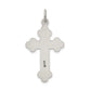 Sterling Silver Antiqued, Textured And Brushed Latin Cross Pendant