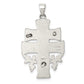 Sterling Silver Antiqued Mini Caravaca Crucifix Pendant