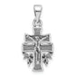 Sterling Silver Antiqued Mini Inri Crucifix Pendant