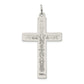 Sterling Silver Oxidized Cross W/ Prayer On Back Pendant