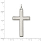 Sterling Silver Oxidized Cross W/ Prayer On Back Pendant