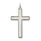 Sterling Silver Oxidized Cross W/ Prayer On Back Pendant