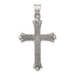 Sterling Silver Antiqued, Polished And Brushed Latin Cross Pendant