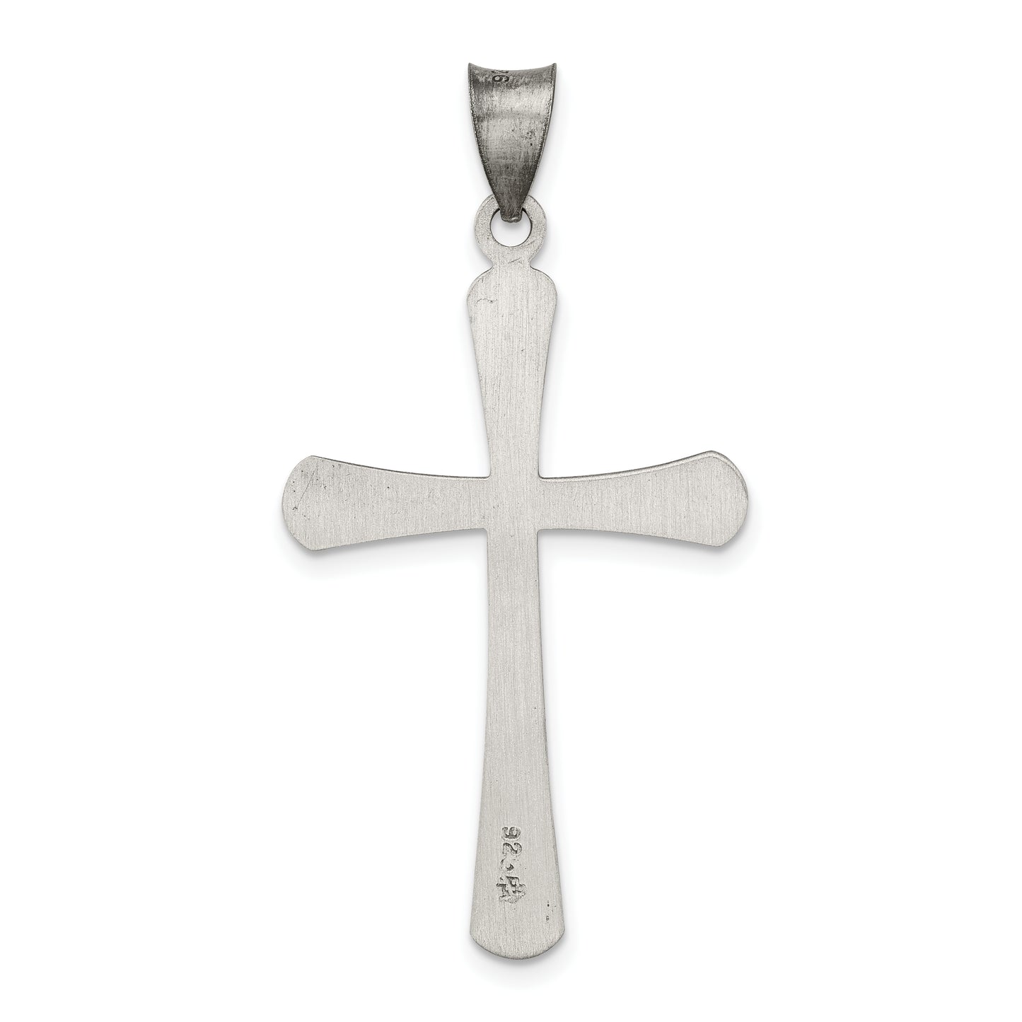 Sterling Silver Antiqued And Brushed Latin Cross Pendant