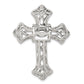 Sterling Silver Platinum-Plated Plshed Gold-Plated Vibrant Cz Cross Pendant