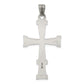 Sterling Silver Antiqued, Polished And Brushed Latin Cross Pendant