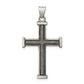 Sterling Silver Antiqued, Polished And Brushed Latin Cross Pendant