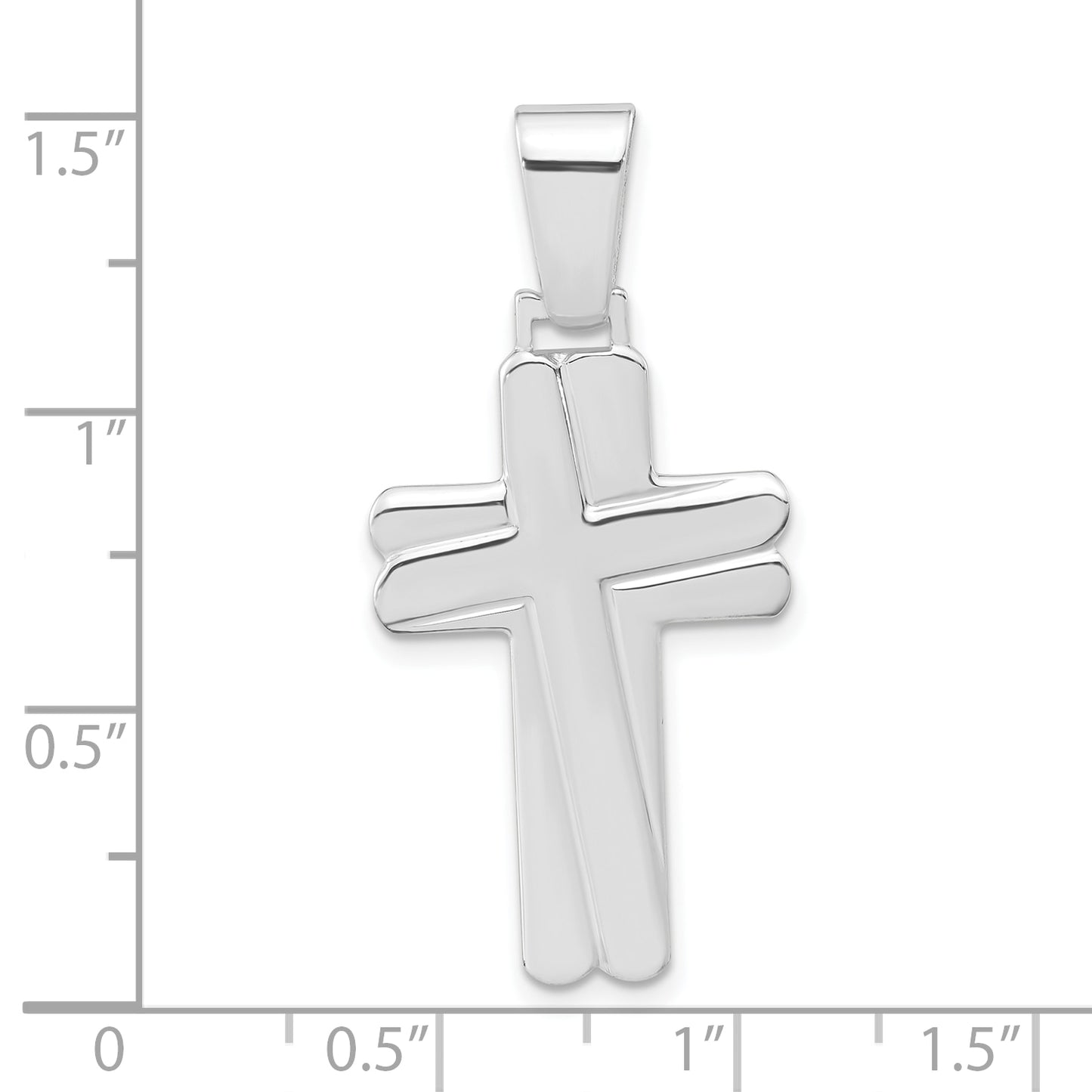 Sterling Silver Polished Cross Pendant