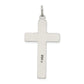 Sterling Silver Antiqued & Satin Cross Pendant